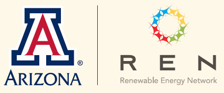 University of Arizona logo and Renewable Energy Network logo